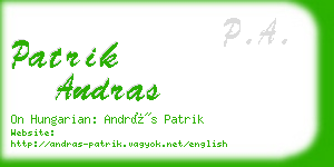 patrik andras business card